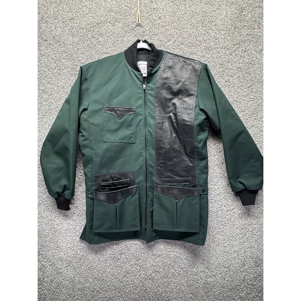 Vintage Back Fence Sportswear Mens Medium Shooting Trap Jacket Green Marksman